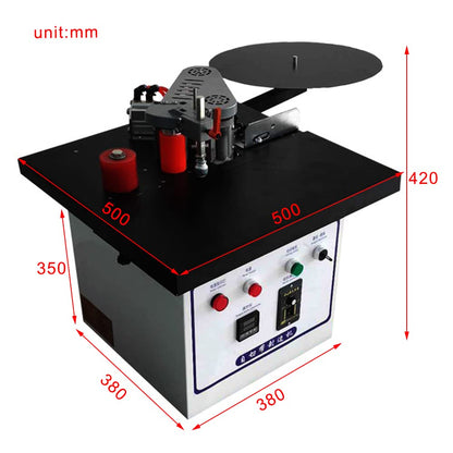 Edge Bander, Benchtop Woodworking Edge Banding Machine, Double-Sided Gluing, 1200W Automatic Curve Straight Edge Bander Edge Banding Tools for ABS,