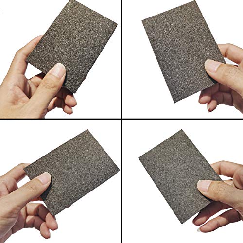 12 Pack Sanding Sponge,Sackorange Coarse/Medium/Fine/Superfine 6 Different Specifications Sanding Blocks Assortment,Washable and Reusable SACKORANGE