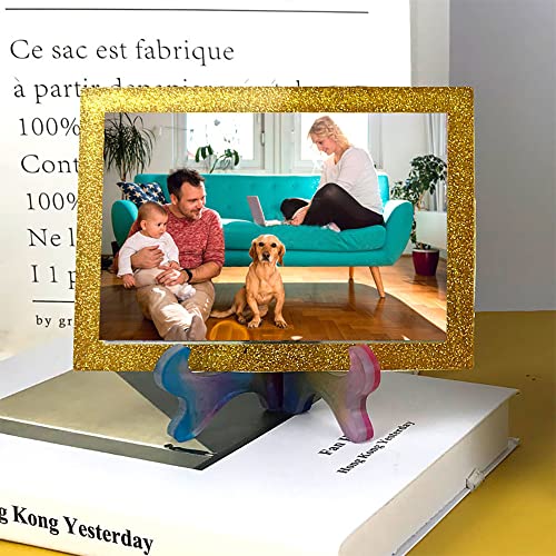 Resin Mold for Photo Frame Silicone Picture Frames Resin Molds for Casting Rectangle Oval Photo Frame Molds with Stand Holder for DIY Personalized metulip