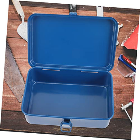 Uonlytech Box Portable Tool Box Mechanic Tool Box Tractor Implements Repairing Tool Box Portable Tool Box with Wheels Tool Chest Metal Tool Case Iron Uonlytech