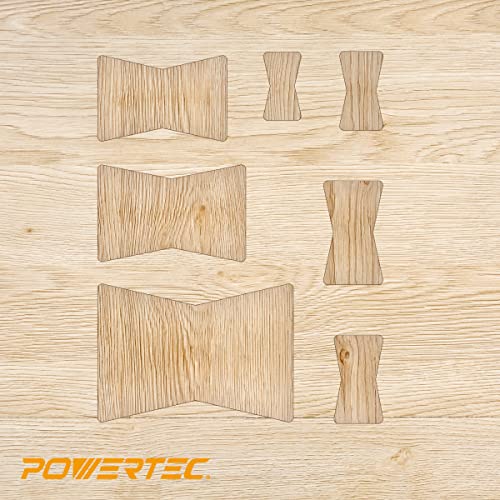 POWERTEC 71356 Clear Acrylic Butterfly Bowtie Router Template for Woodworking, Decorative Wood Router Jig Stencils Inlay Kit for Precise Cuts (7 in 1 POWERTEC