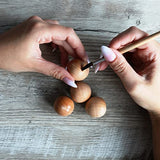 30mm Wood Beads, Bag of 10 Wood Balls for Crafts Unfinished, Wood Rounds for Crafts and DIY Projects AEVVV