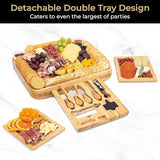 SMIRLY Charcuterie Boards Gift Set: Charcuterie Board Set, Bamboo Cheese Board Set - Unique Mothers Day Gifts for Mom - House Warming Gifts New Home, SMIRLY
