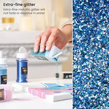 Arteza Fine Glitter Set, 6 x 2-oz Bottles, Ocean-Toned Glitter for Resin, Glue, Acrylic Paint, Arts and Crafts Supplies for Creating DIY Projects and ARTEZA