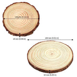 JAPCHET 50 PCS 5-5.5 Inch Natural Wood Slices, Wooden Circle Slices with Bark Unfinished Wood Discs for Home Decorations and Christmas Ornaments JAPCHET
