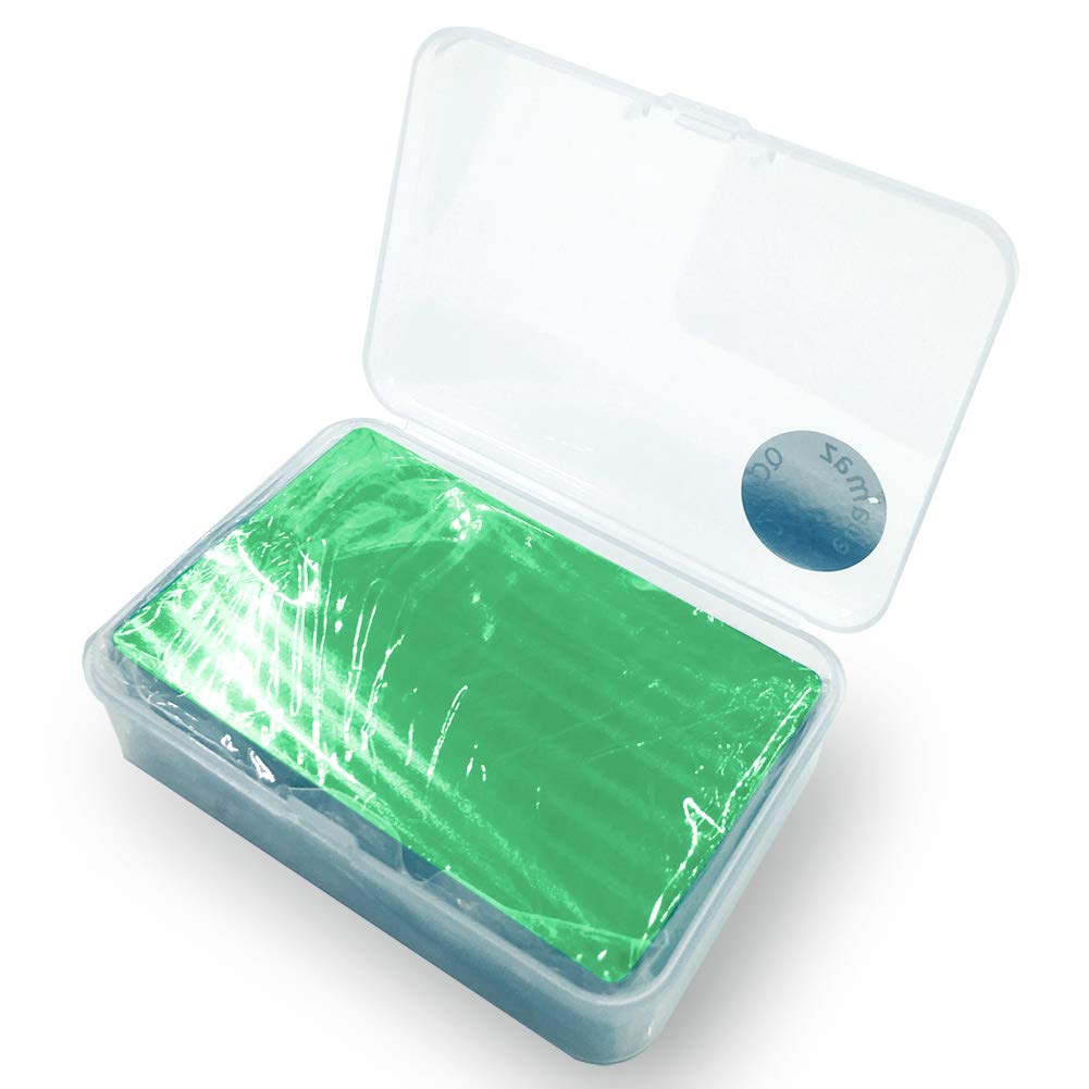 Ebamaz 50PCS Thick 0.45mm Aluminum Metal Business Cards Blanks 3.4 X2.13 inch for Customer Laser Engraving (Green, Blank) ebamaz