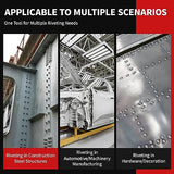 Dufuls Cordless Rivet Gun, Electric Rivet Gun Kit with 2PCS Battery and Charger, Brushless Blind Riveter Tool Kit for 1/8", 5/32", 3/16" Rivets Dufuls