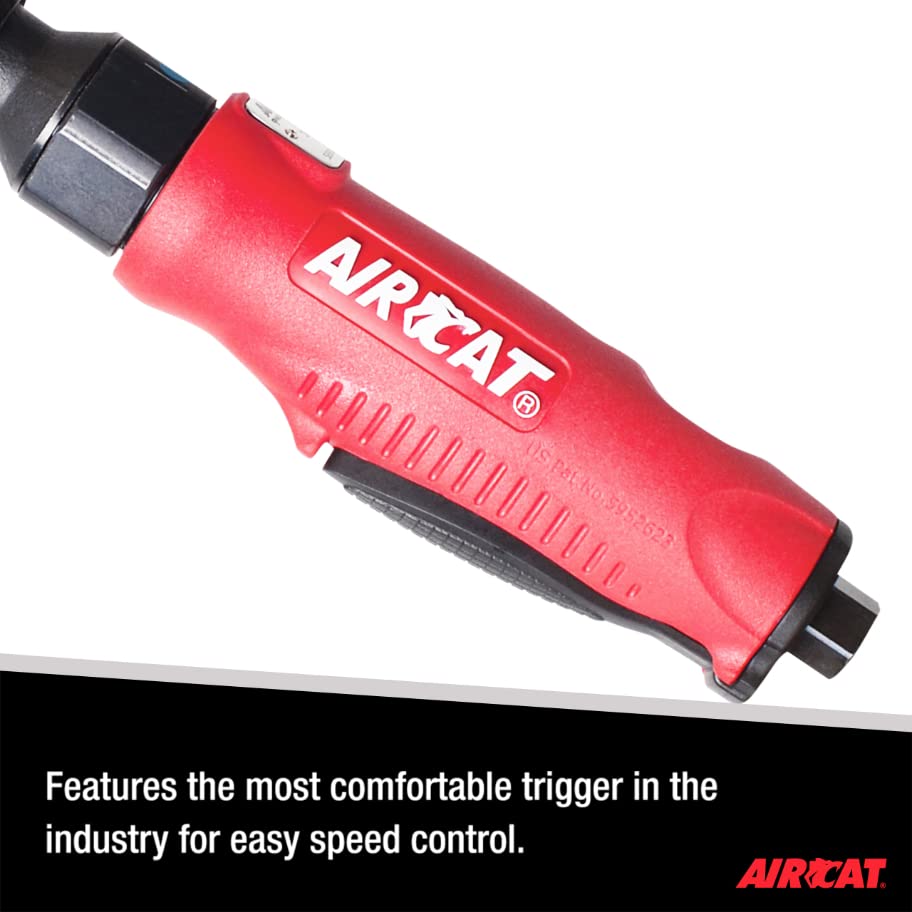 AIRCAT Pneumatic Tools 800: Composite Ratchet 320 RPM, 35 ft-lbs Maximum Torque - 1/4-Inch - WoodArtSupply