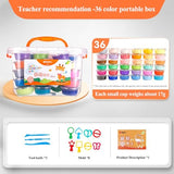 36 Colors Clay Kit Modeling Clay for Kids, Safe and Non-Toxic Clay with Sculpting Tools and 8 Mold, Ideal Halloween Christmas Gift for Kids M&G