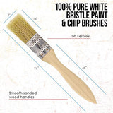US Art Supply 20 Pack of Assorted Size Paint and Chip Paint Brushes for Paint, Stains, Varnishes, Glues, and Gesso US Art Supply