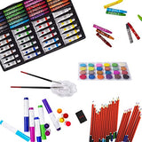 KINSPORY Art Supplies Case, 139 Pack Arts Crafts, Painting, Coloring, Drawing & Art Set with Sketch Pad, Deluxe Portable Double Layers Aluminum KINSPORY