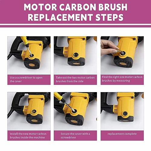 Electric Motor Carbon Brushes 40Pcs 10 Different Models of Carbon Brushes Suitable for The Maintenance of Carbon Brush Motors BZRR