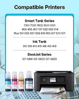 31 32XL Ink Bottle Refill Kit Compatible for HP Smart Tank 5101 7301 7602 7001 6001 Plus 551 651 455 457 450 All-in-One Ink-Tank Printers, 4-Pack JETSIR