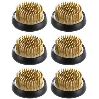 6 PCS Flower Frogs, 2.1 Inches Round Brass Flower Holders, Japanese Ikebana Vase Floral Frogs, Flower Arranger, Flower Fixed Tools Pins for Flower - WoodArtSupply