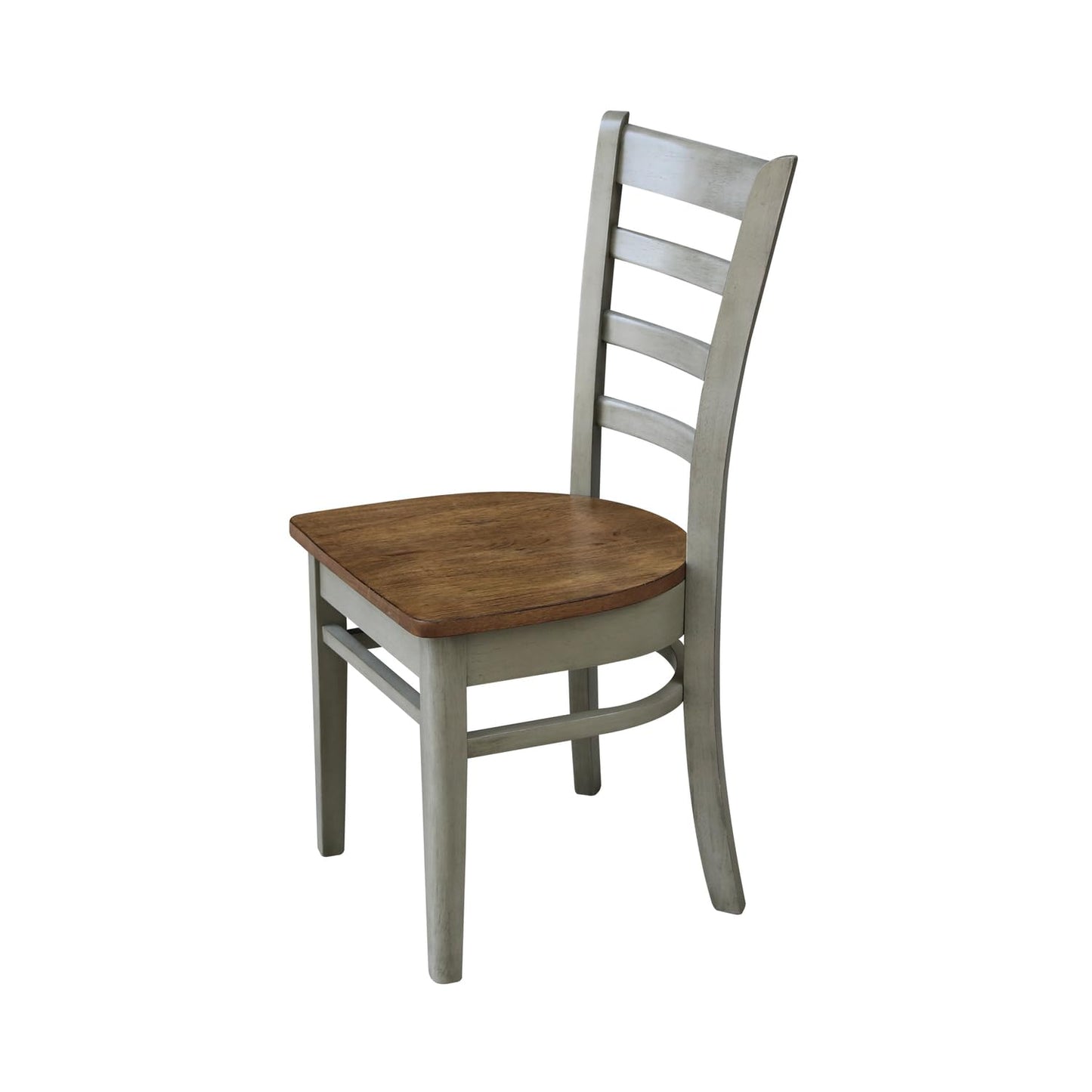 IC International Concepts International Concepts Emily Side, Set of 2 Chair, Distressed Hickory/Stone