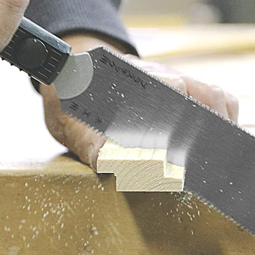 KAKURI Japanese Pull Saw with Sheath 4-3/4" Ryoba Double Edge Hand Saw for Woodworking & PVC Cutting, Small Hobby Saw, Made in JAPAN KAKURI