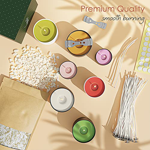 Hearth & Harbor DIY Making Supply Kit Natural Soy Cotton Wicks, Centering Tools, Candle Wax Flakes and More, Multi, 5 lbs Hearth & Harbor