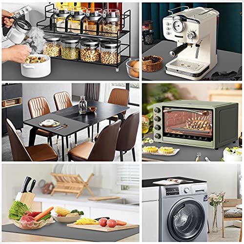 Ewen 25.6x17.7 Inches Large Heat Resistant Placemats Silicone Mat, 2MM Thick Countertop Protector Mat for Appliances, Coffee Maker,Kitchen Table, Ewen