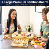 VAREZZA Charcuterie Boards Gift Set: Large Charcuterie Board, Bamboo Cheese Board - Unique Valentine Gifts for Women 23 Entertaining Accessories, VAREZZA