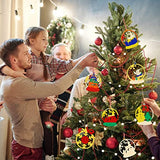 KIMOBER 30PCS Christmas Wooden Slices,Christmas Tree Ornaments,Unfinished Blank Cutouts for Christmas Decoration,Kids DIY Crafts KIMOBER