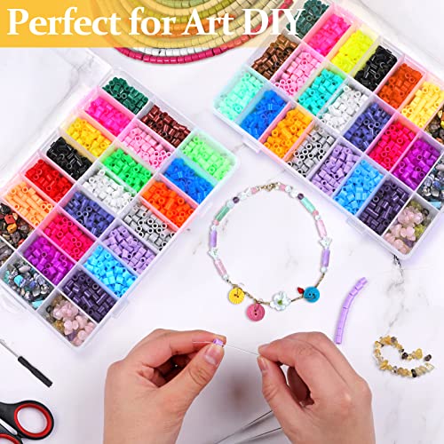 2 Pack 36 Grids Clear Plastic Organizer Box, Storage Container with Adjustable Divider, Craft Organizers and Storage Bead Storage Organizer Box for NIUBIER