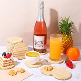 Dandat 72 Pcs Unfinished Wood Coasters 4" Round Wooden Coasters for Crafts Blank Coasters Bulk Thickness Wood Kit for Painting, DIY Coasters, Wood Dandat