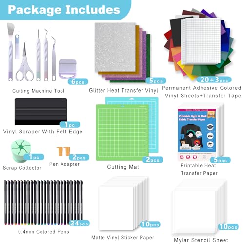 The All-in-One Ultimate Accessories Bundle for Cricut's Makers Machine and All Explore Air-89pcs Tools and Accessories Kit,Instantly Create Amazing