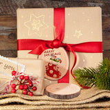 KALLORY 25pcs Natural Wood Slices 2-3 inch Thick Unfinished Wood kit Predrilled with Hole Rope Wooden Circles for Arts Wood Slices Christmas KALLORY