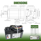 CNCTOPBAOS Nema24 3N.m Closed Loop Stepper Motor 88mm 5A,2HSS60 Hybrid Motor Driver 24-50V DC,60x60x88mm 3NM Closed-Loop Servo Motor CNC Controller RATTMMOTOR