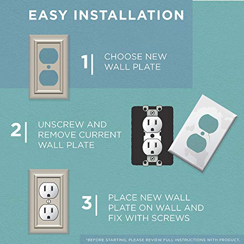 Franklin Brass Wood Square Wall Plate, Unfinished Wood Single Switch Cover Switch Cover, 1-Pack, W10393V-UN-C