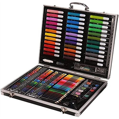 RMENST 150 Piece Deluxe Art Set, Art Box & Drawing Kit, Oil Pastels, Colored Pencils, Watercolor Cakes, Sketch Pencils, Paint Brush, for Kids, Teens - WoodArtSupply