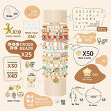 Pizooro Clay Beads 3 Boxes Bracelet Making Kit, 10500pcs Beads for Jewelry Making, Round Letter Beads with Charm and Elastic Strings, Friendship Pizooro
