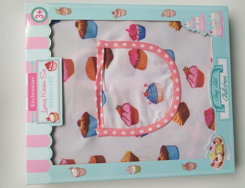 Vanmor Cute Kids Cooking and Baking Sets, 24 Pcs Kids Aprons for Girls Toddler Chef Hat Apron Dress Up Chef Costume, Little Girl Apron Sets Pretend Vanmor