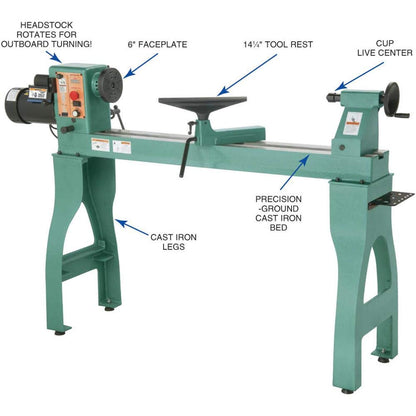 Grizzly Industrial G0632Z - 16" x 42" Variable-Speed Wood Lathe