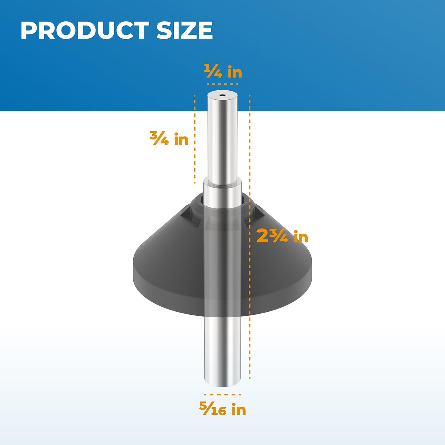 Pokin DNP617 Centering Cone Compatible with Dewalt Router, for Fixed Base Compact Router Subbase Centering Pin & Cone Works with 1/4 In. or 1/2 In. - WoodArtSupply