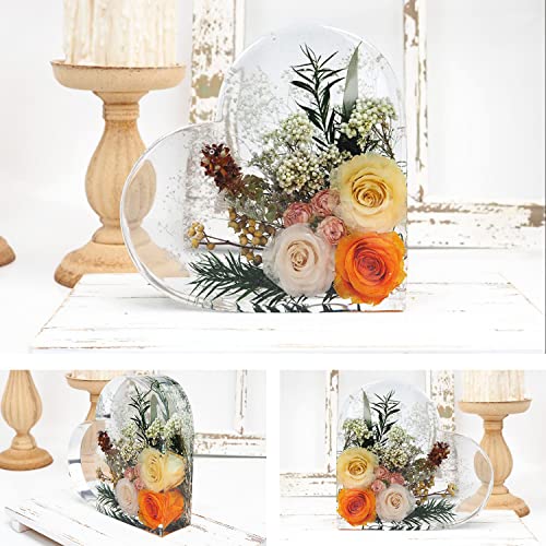 Resin Silicone Molds Large, Heart Resin Molds Silicone, Large Silicone Molds for Epoxy Resin, Deep Casting Resin Molds Epoxy Resin Molds for Flowers MAMUNU