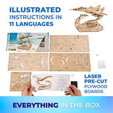 UGEARS Wooden Airplane Model Kits - The Ghost of Kyiv Ukrainian Fighter Jet Model Kit with Movable Ailerons, Wing Flaps & Tail Rudders - MiG-29 UGEARS