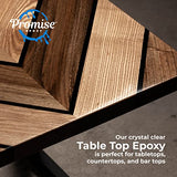 Epoxy Resin Promise Epoxy- Clear Coat Table Top 64 Oz | 2-Part Epoxy Resin (32 Oz) & Hardener Set (32 Oz) | Resin Epoxy Kit with Mixing Cups, Stir Pro Marine Supplies