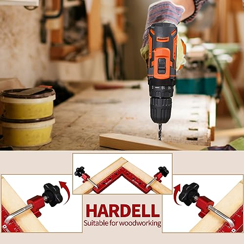 HARDELL 90 Degree Positioning Squares Right Angle Clamps 5.5" x 5.5"(14 x 14cm) Aluminum Alloy Woodworking Carpenter Corner Clamping Square Tool for HARDELL