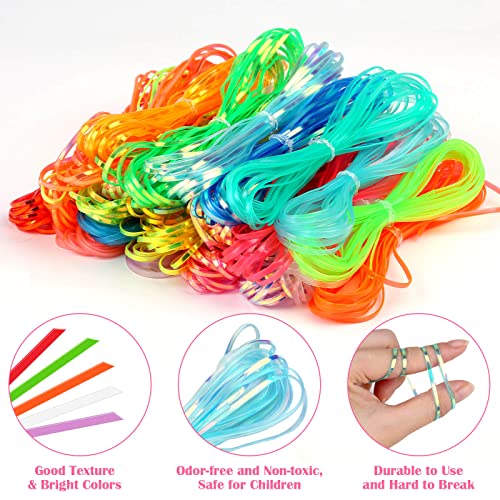 Lanyard String Kit, Cridoz 25 Bundles Gimp String Plastic Lacing Cord ...