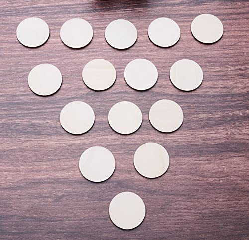 Sowaka 50 Pcs Unfinished Wooden Circle Discs Round Small Blank Natural Wood Slices for Crafting Writing DIY Project Ornament Painting Art Home sowaka