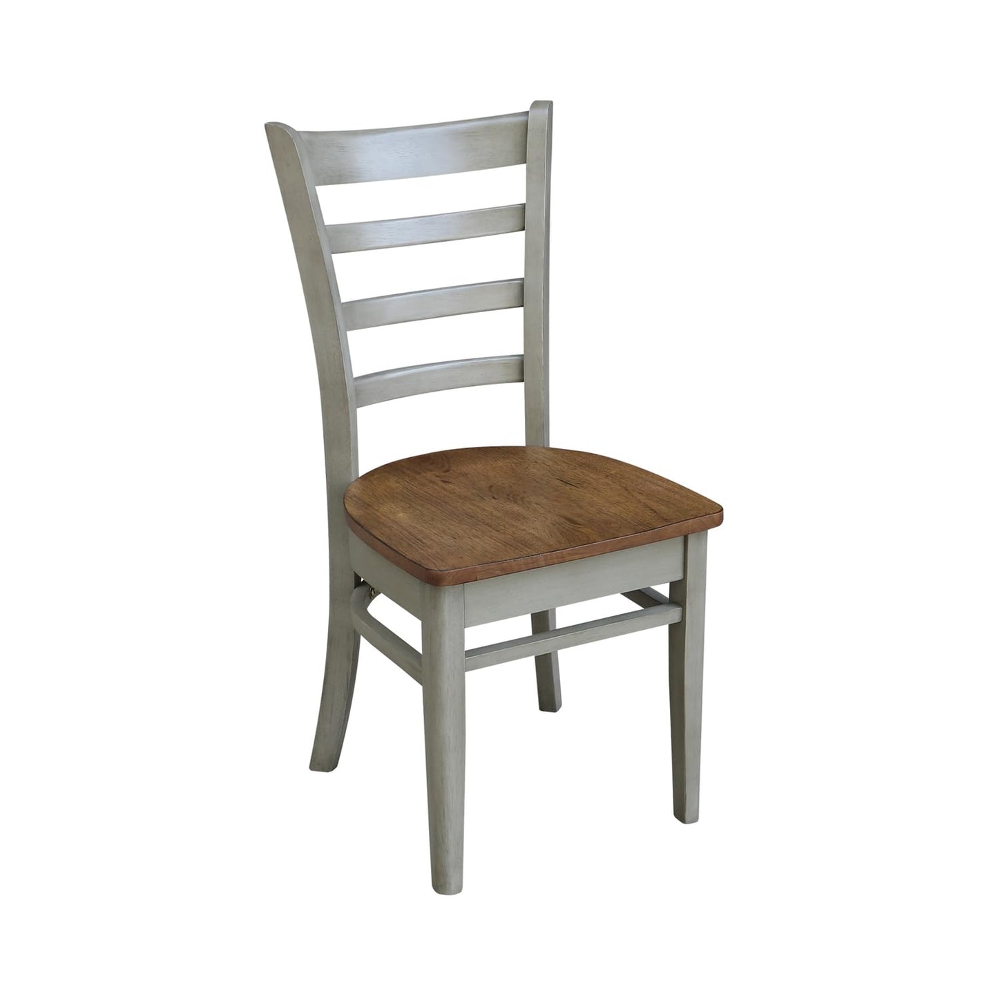 IC International Concepts International Concepts Emily Side, Set of 2 Chair, Distressed Hickory/Stone