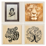 OUYZGIA 16 Pcs Plywood Basswood Sheets 400x400x3mm 15.7”x15.7”x1/8” Unfinished Wood Sheet for Laser Cutting Engraving DIY (400x400x3mm, 16 Pcs) OUYZGIA