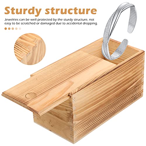 COHEALI Box Box Pull Out Wooden Box Wood Box Wood Packing Box Large Container Makeup Organizer Drawers Unfinished Treasure Chest Large Jewelry COHEALI