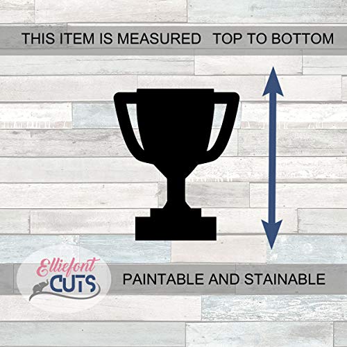 Trophy Wood Cutouts for crafts, Laser Cut Wood Shapes 5mm thick Baltic Birch Wood, Multiple Sizes Available Elliefont Styles