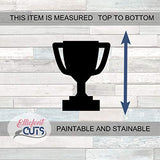 Trophy Wood Cutouts for crafts, Laser Cut Wood Shapes 5mm thick Baltic Birch Wood, Multiple Sizes Available Elliefont Styles