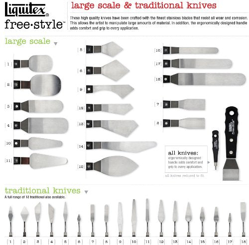 Liquitex Professional Freestyle Traditional Knives 6-Piece Ring Set - WoodArtSupply