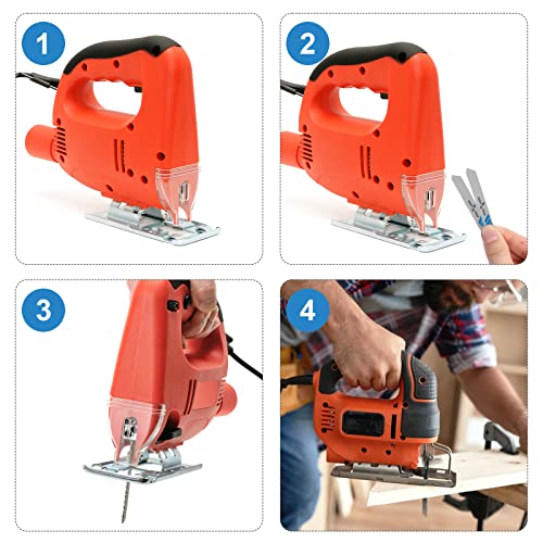 20 Piece Jigsaw Blades Set Assortment of Professional T-Handle Jig Saw Blade Kits Multi-Purpose Jig Saw Blades Replacement Set for Wood Pruning, Vin Beauty