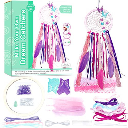 noonimum DIY Dream Catcher Kit, Make Your Own Dream Catchers for Kids, Macrame Hanging Wall Decor Art, Teenage Boys and Girls - WoodArtSupply