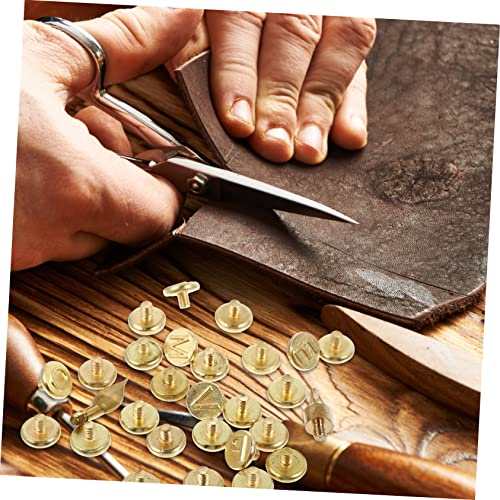 PLAFOPE 1 Set Letter Soldering Iron Copper Letter Wood Burning Tool Woodworking Tool Embosser Stamp Wooden Stamps Printable Letter Carving Transfer PLAFOPE